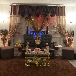 BROWN CURTAINS SET